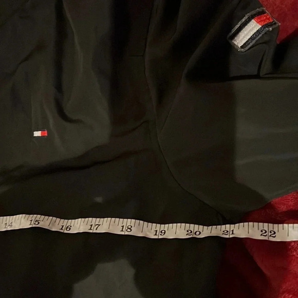 Tommy Hilfiger black logo high neck  zipper Pull bomber jacket Sz M - Picture 8 of 11